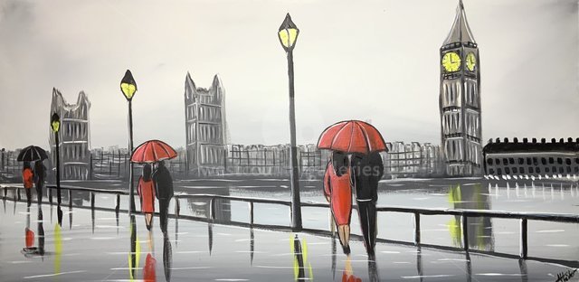 Image of Red London Umbrellas